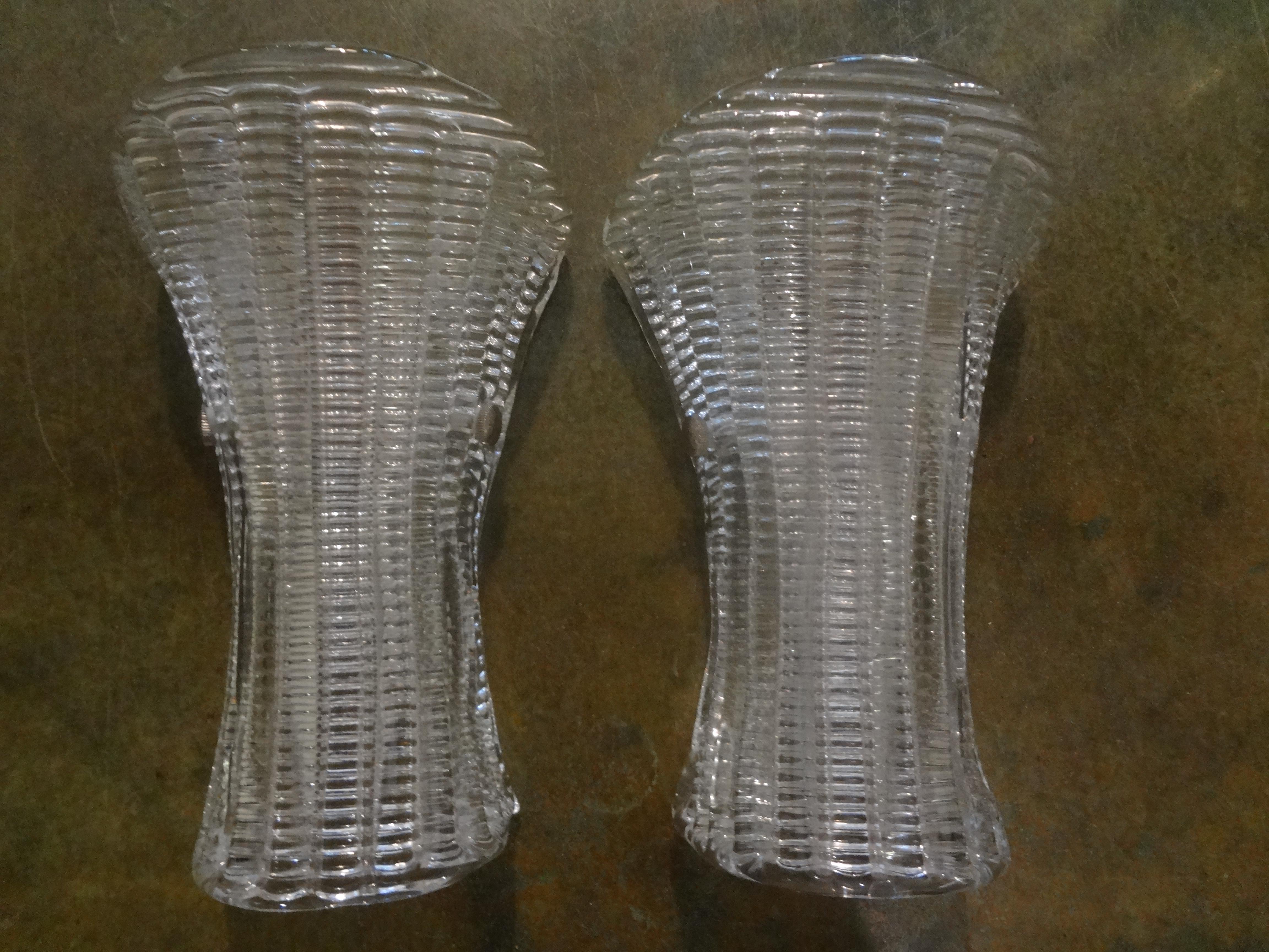 Late 20th Century Pair of Mid-Century Modern Murano Glass Sconces