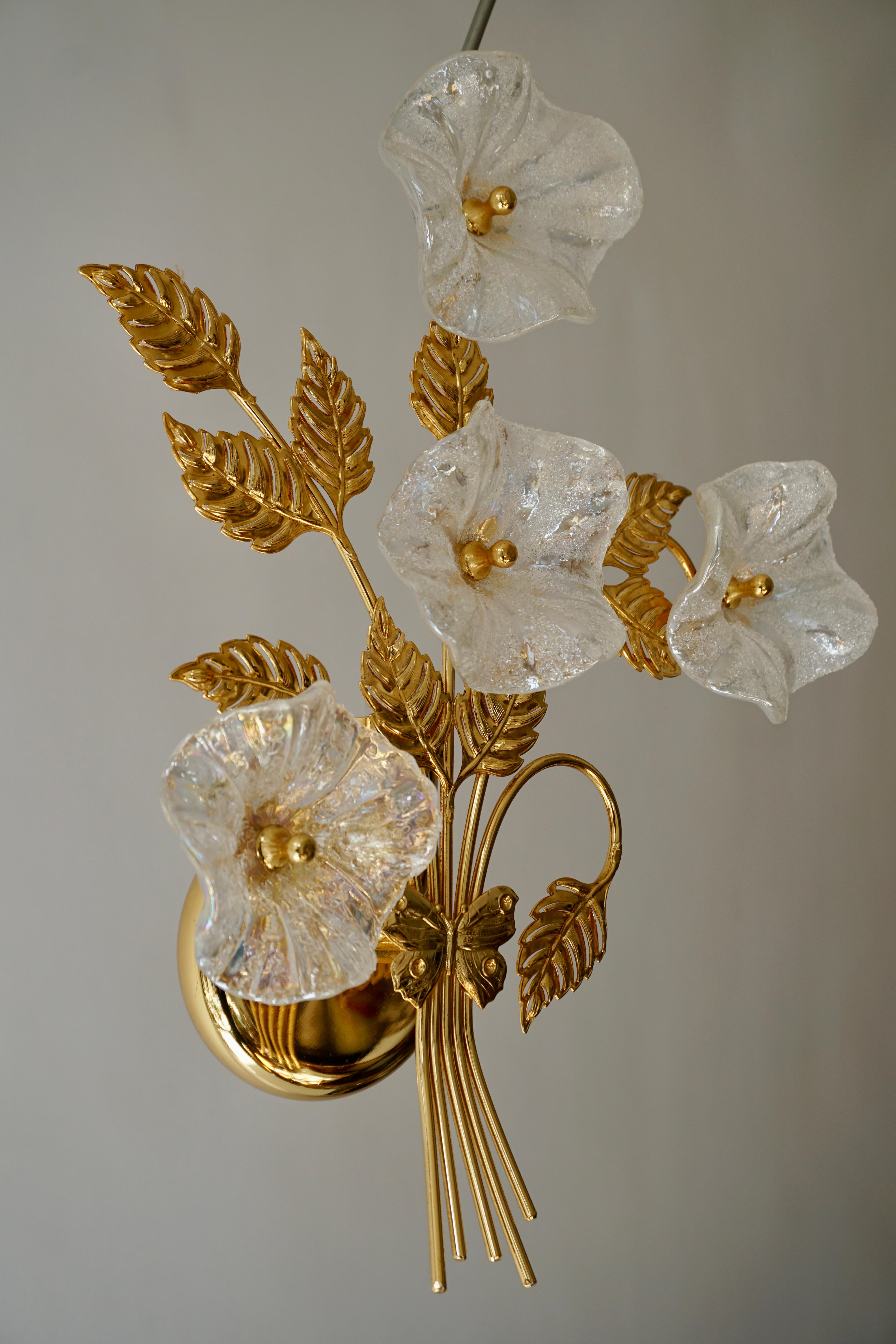 Pair of Murano Glass Sconces In Good Condition In Antwerp, BE