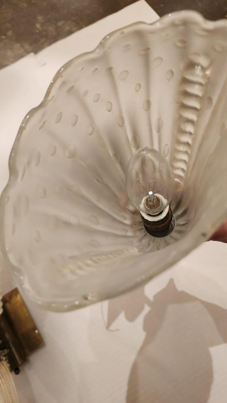 Pair of Murano Glass Sconces For Sale 2