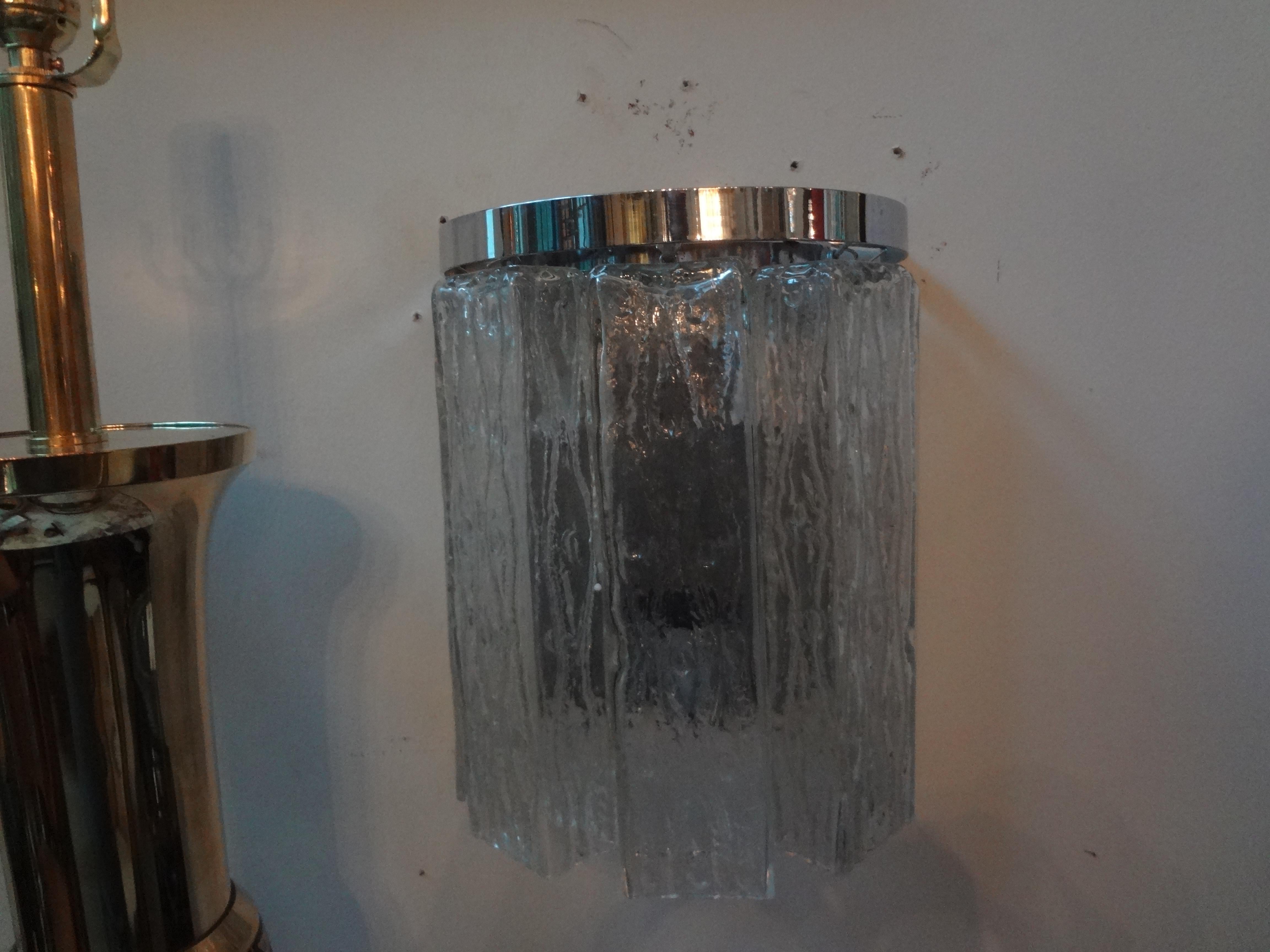 Pair of Murano Glass Sconces For Sale 2