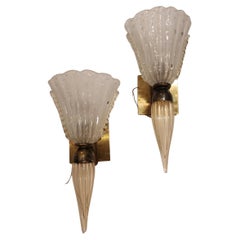 Pair of Murano Glass Sconces