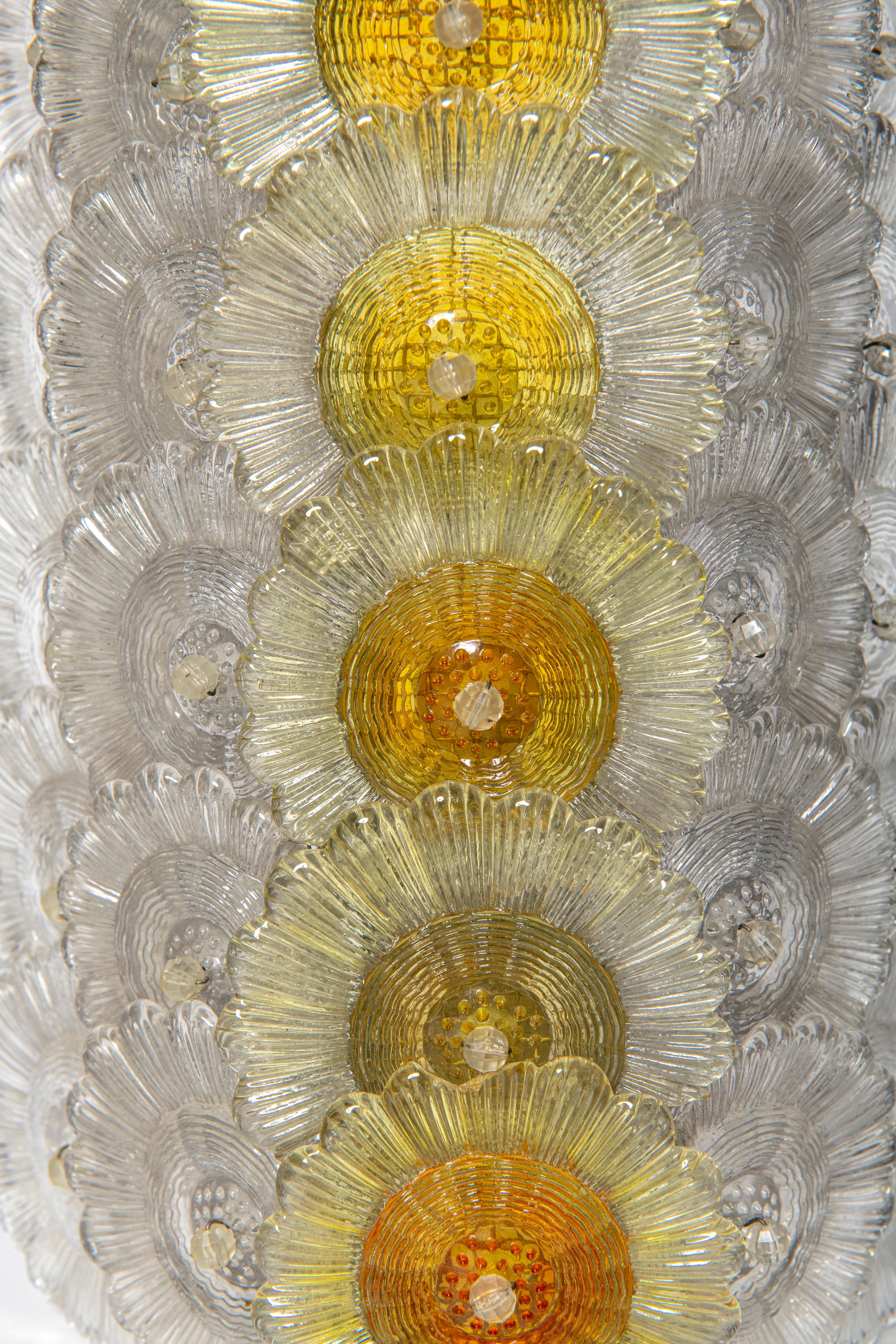Italian Pair of Murano glass sconces, Italy, circa 1960. For Sale