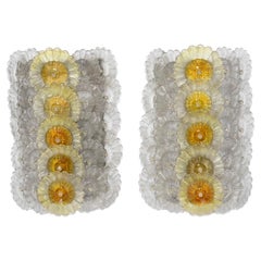 Pair of Murano glass sconces, Italy, circa 1960.