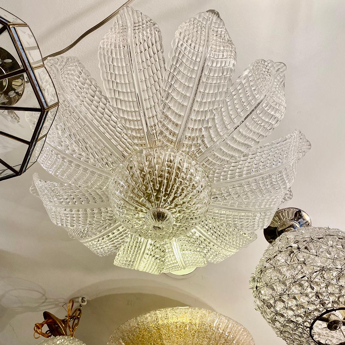 Paar Murano-Glas-Halbstufenleuchten, einzeln erhältlich im Zustand „Gut“ im Angebot in New York, NY