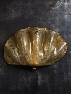 Pair of Murano Glass Shell Wall Sconces