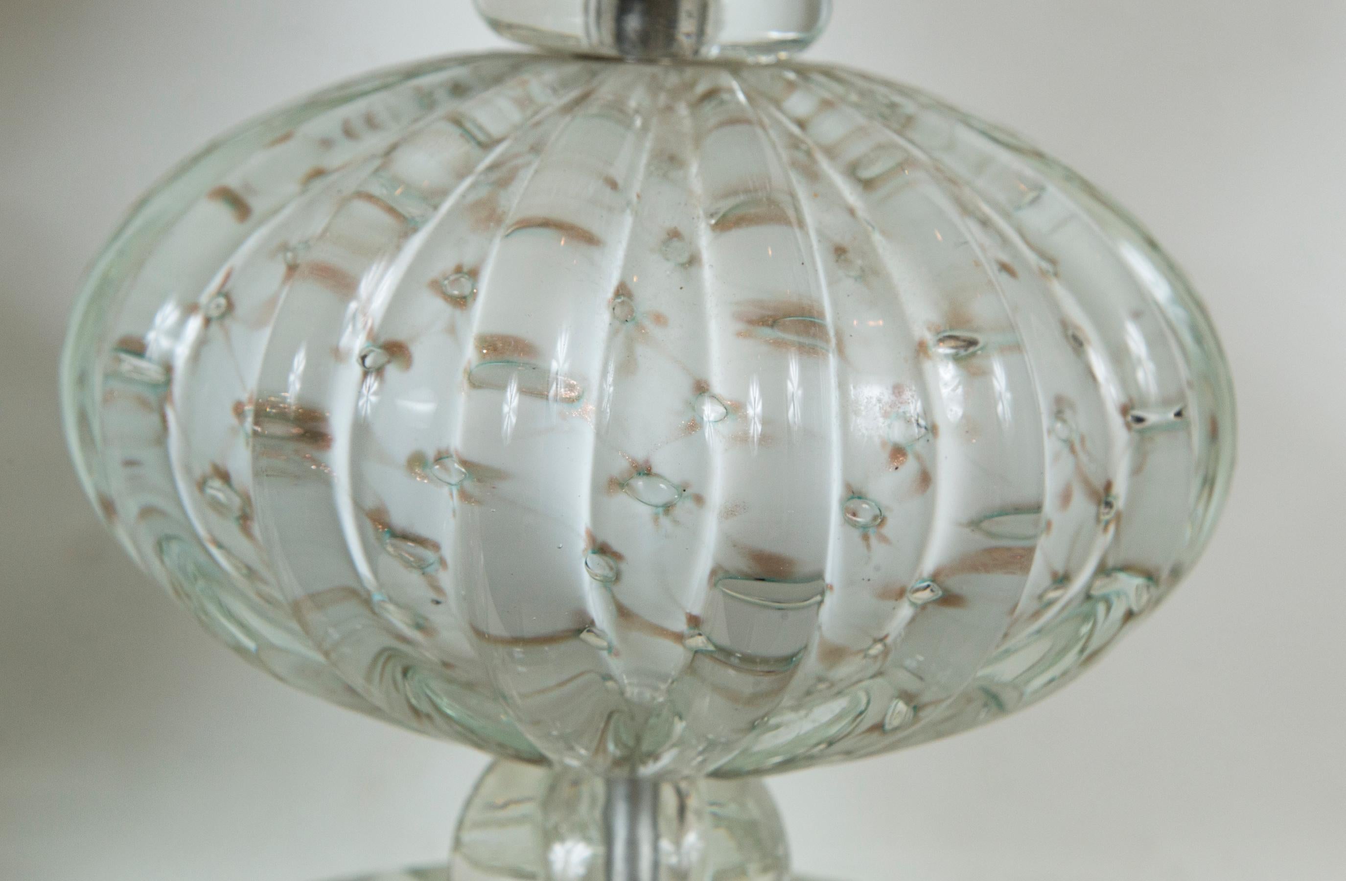 Pair of Murano Glass Style Table Lamps For Sale 5