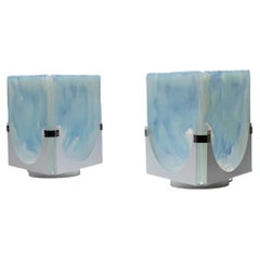Pair of Murano Glass Table Lamps by Leucos / La Murrina, 1970s