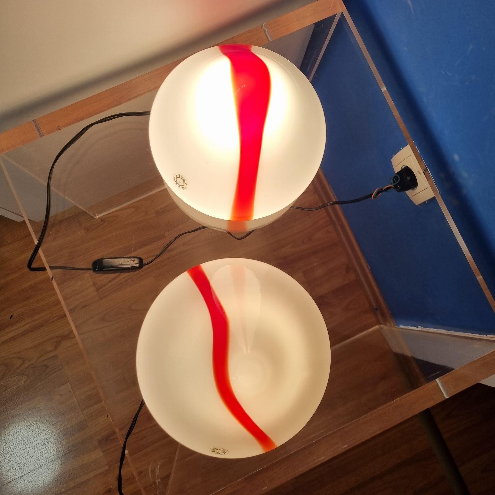 Pair of Murano Glass Table Lamps by Renato Toso, Leucos Italy 70s For Sale 3