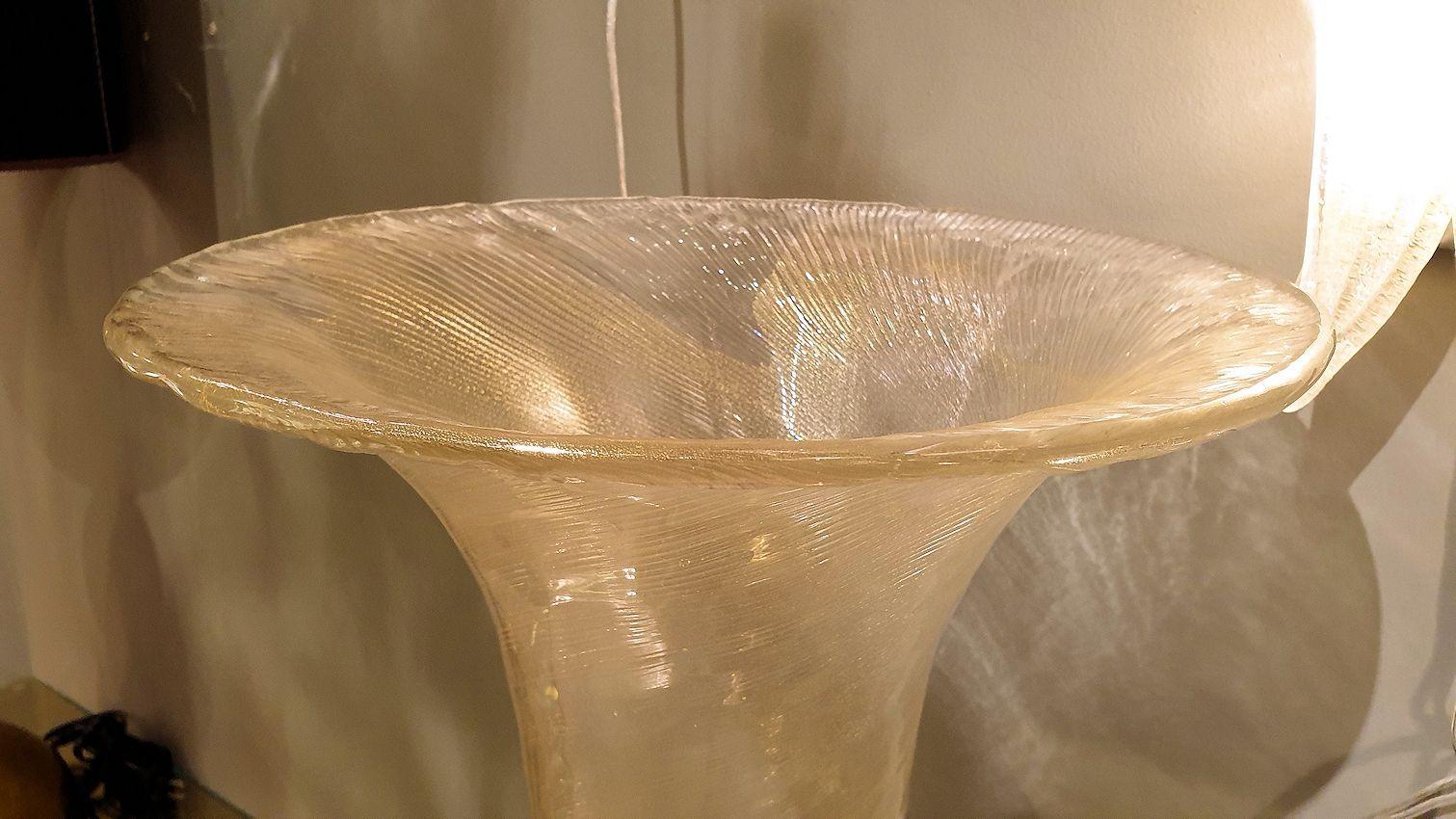 Paar Tischlampen aus Murano-Glas im Angebot 3