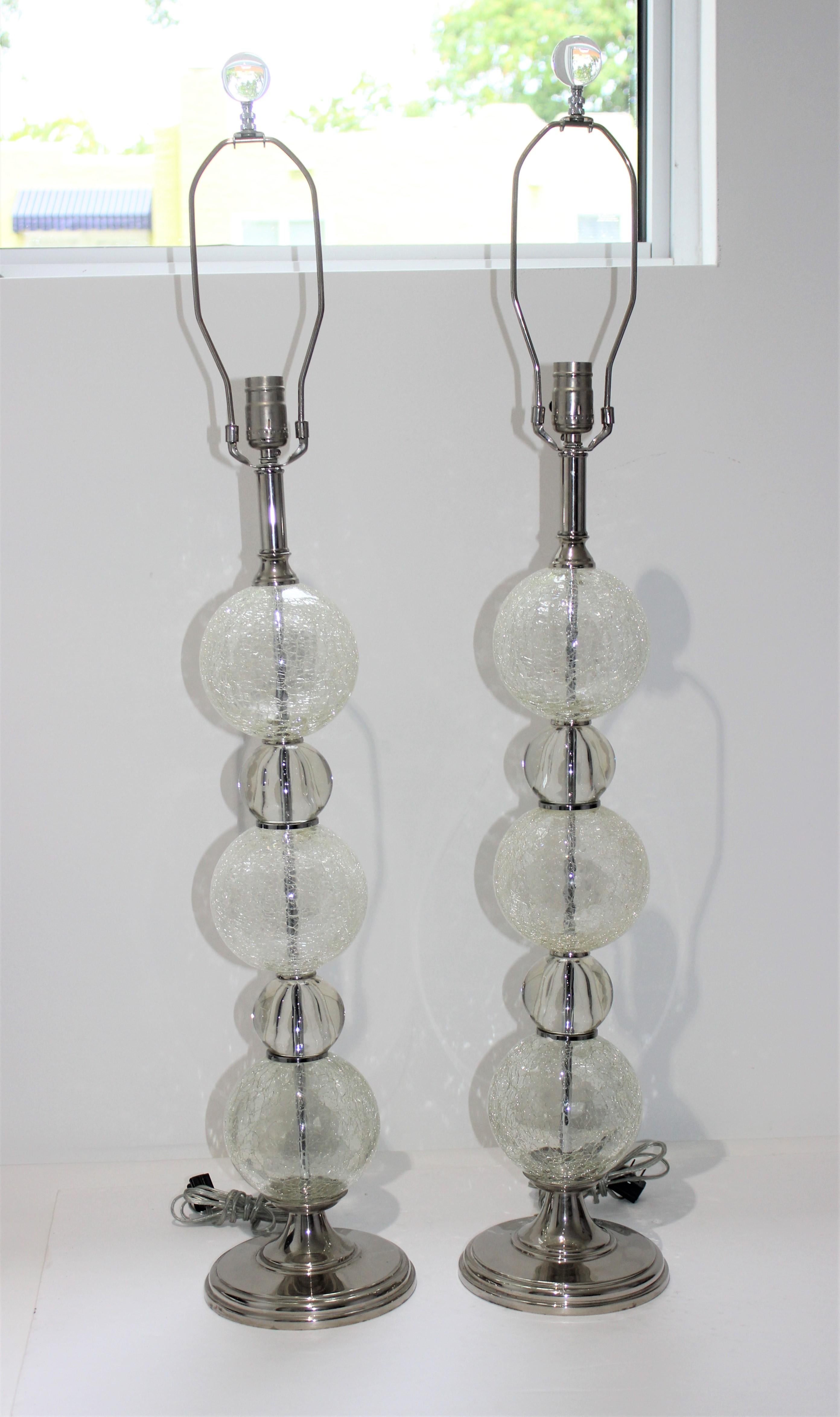 Pair of Murano Glass Table Lamps 3