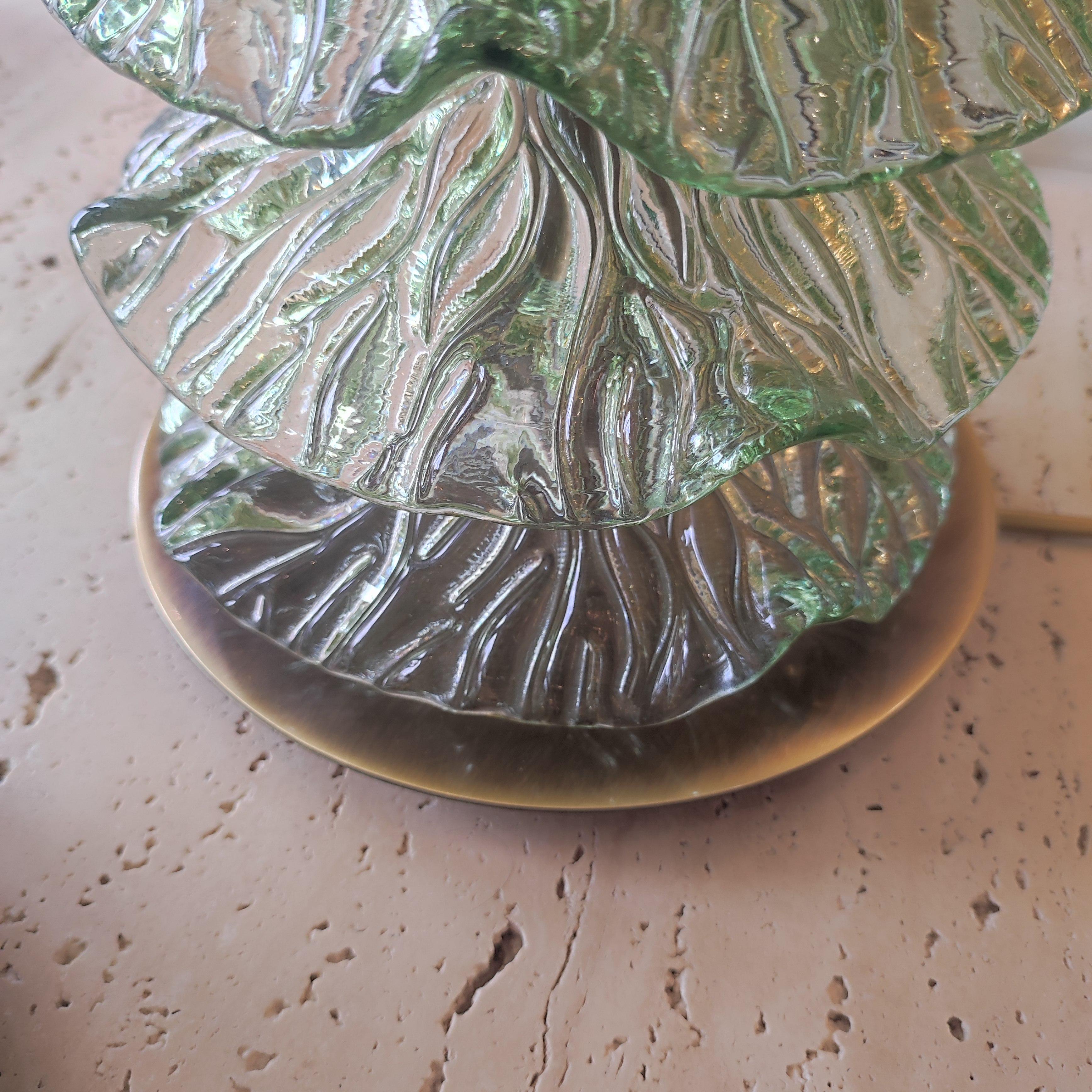 Paire de lampes de table en verre de Murano en vente 5