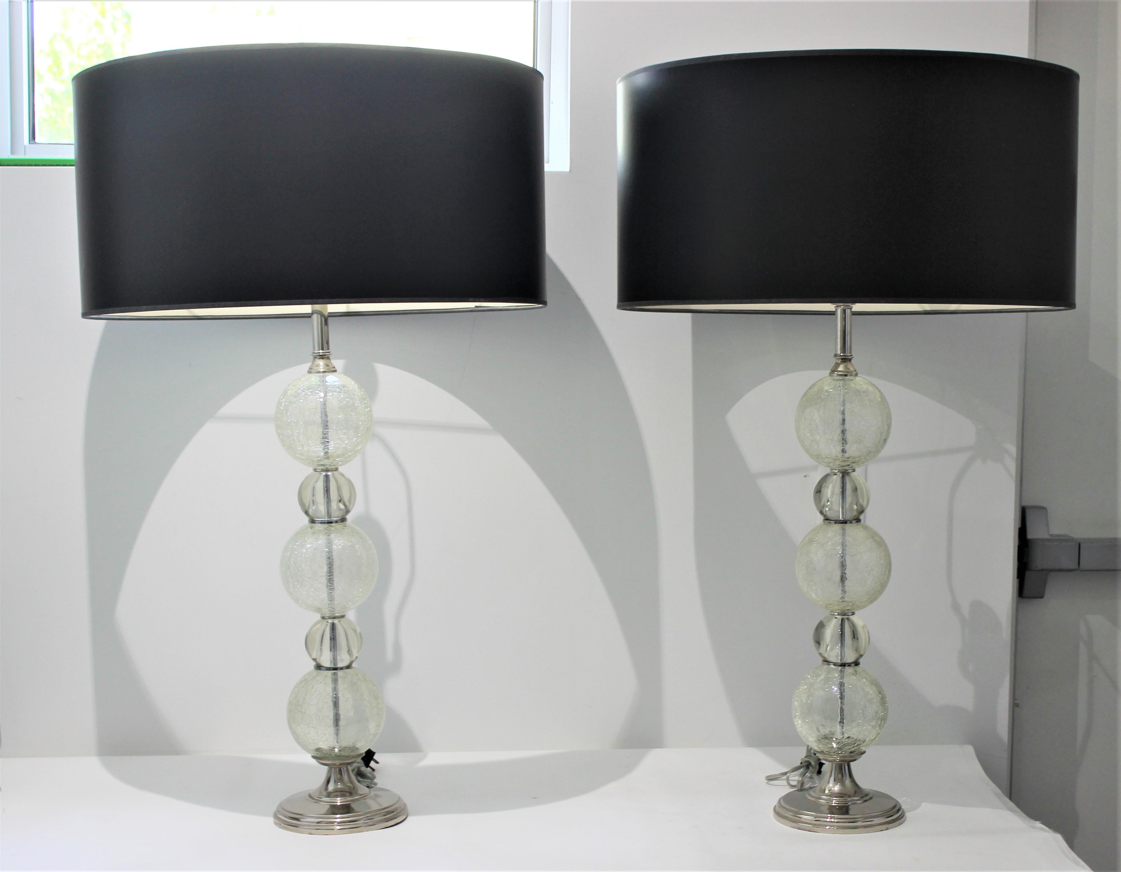 Pair of Murano Glass Table Lamps 9