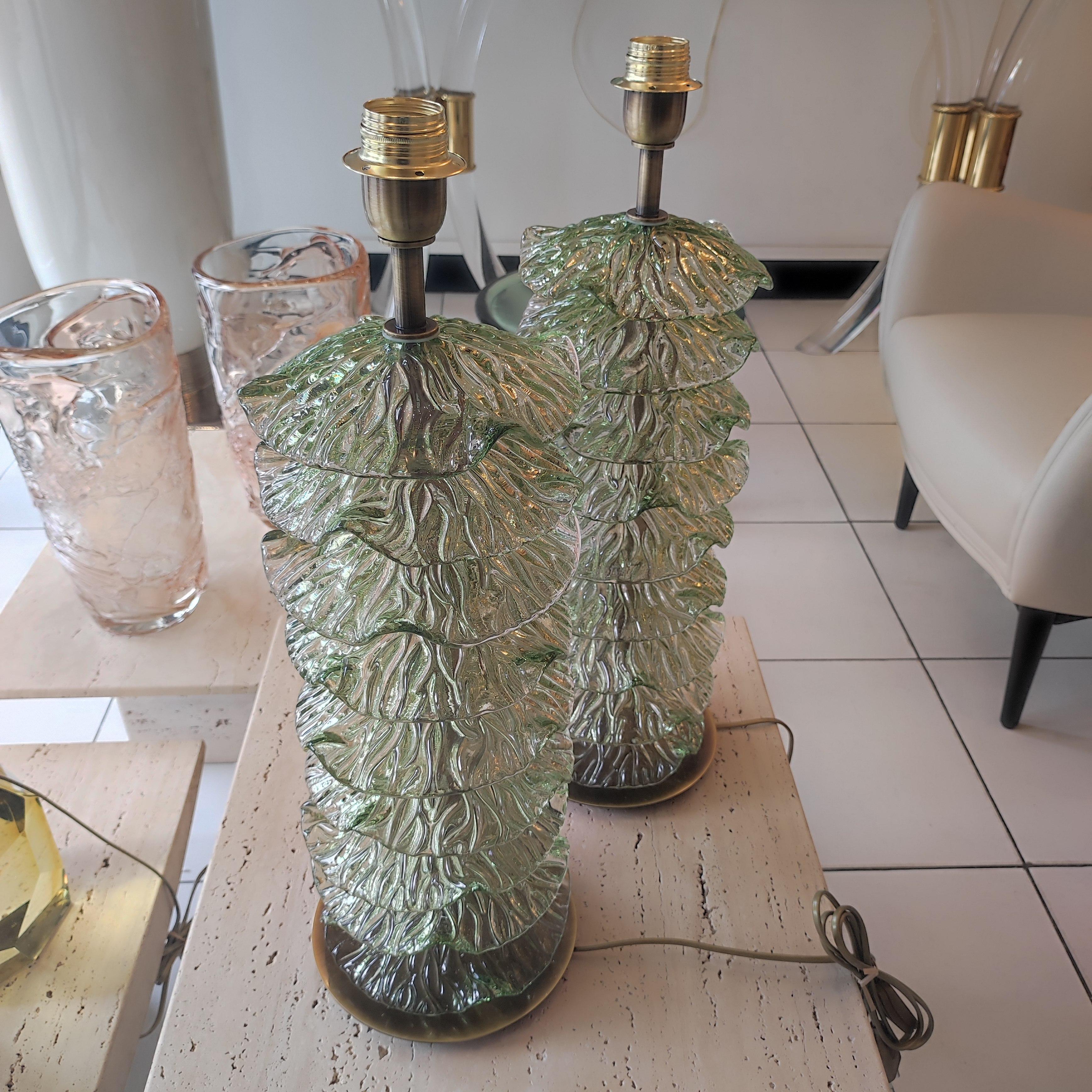 Pair of Murano Glass Table Lamps For Sale 3