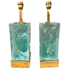 Pair of Murano Glass Table Lamps