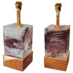Pair of Murano Glass Table Lamps