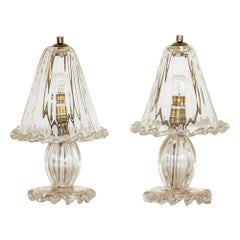 Pair of Murano Glass Table Lamps
