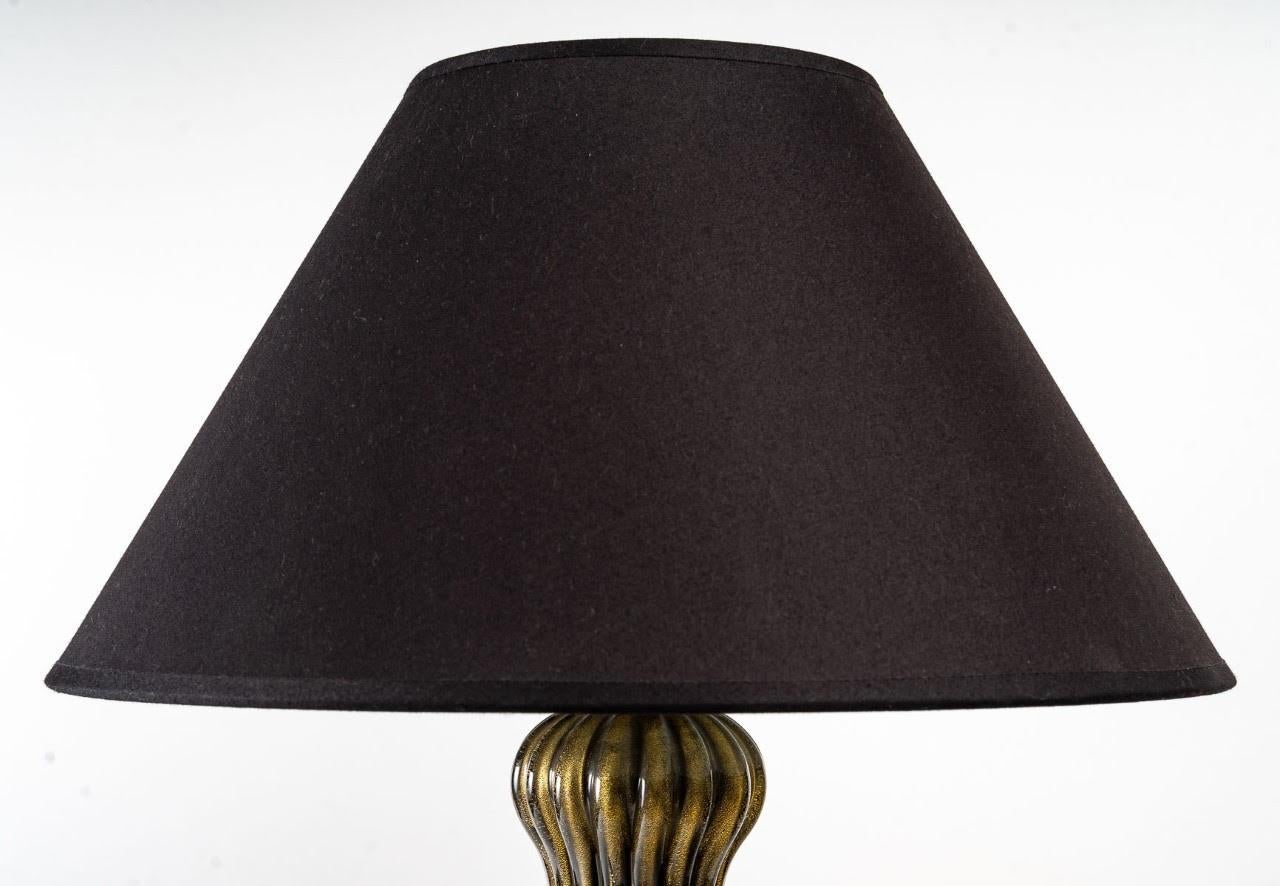 Mid-Century Modern Paire de lampes de bureau en verre de Murano, Italie, 1950. en vente