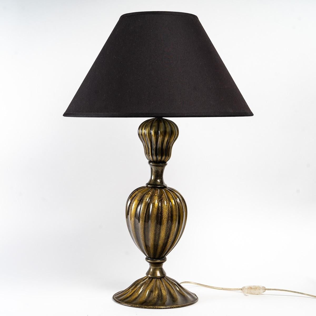 italien Paire de lampes de bureau en verre de Murano, Italie, 1950. en vente