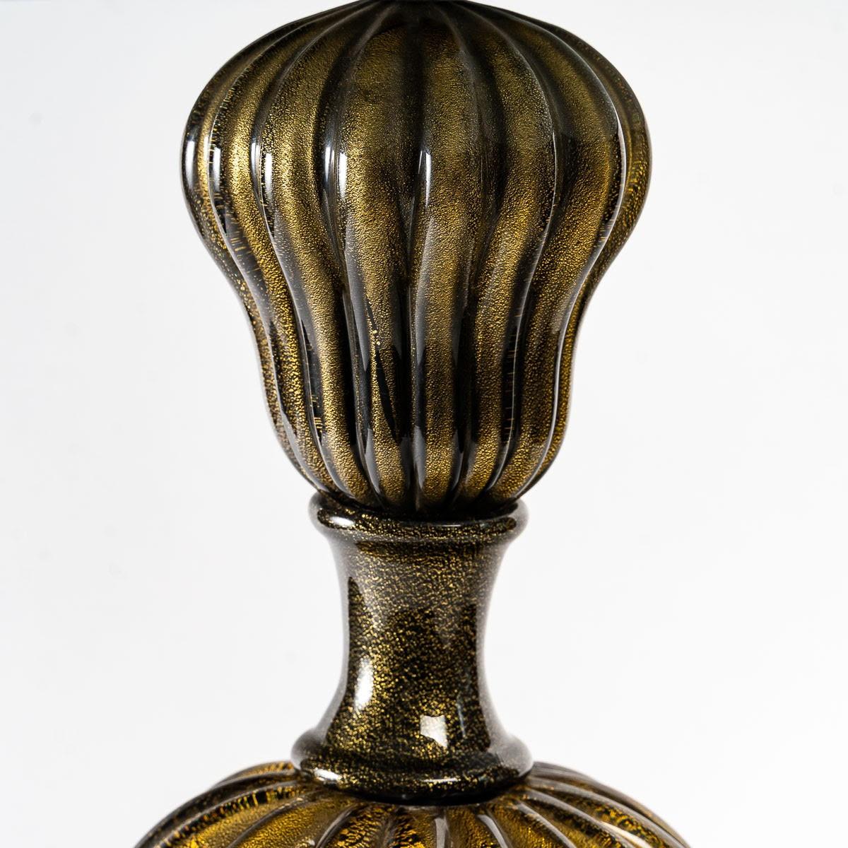 20ième siècle Paire de lampes de bureau en verre de Murano, Italie, 1950. en vente