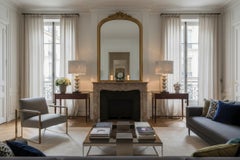 Paire de lampes de table en verre de Murano avec finition en miroir argenté, 20e siècle
