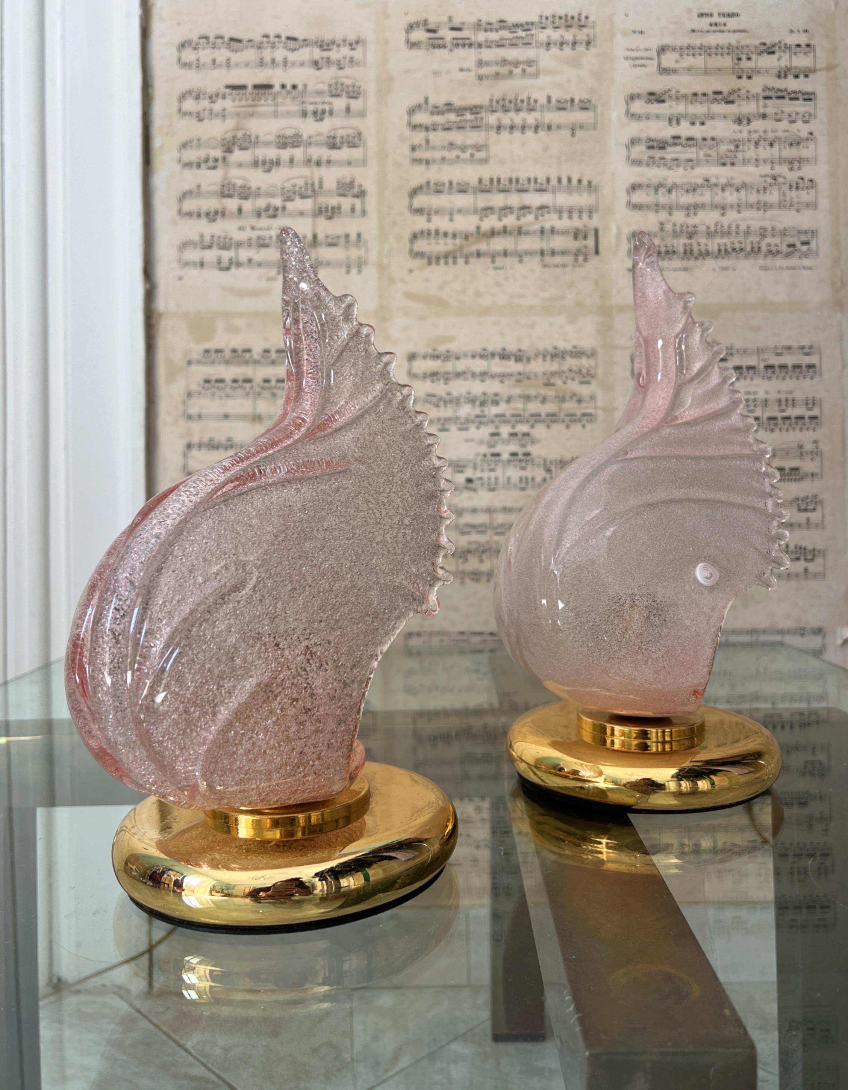 Paire de lampes de table en verre de Murano par La Murrina, années 1970 en vente 2