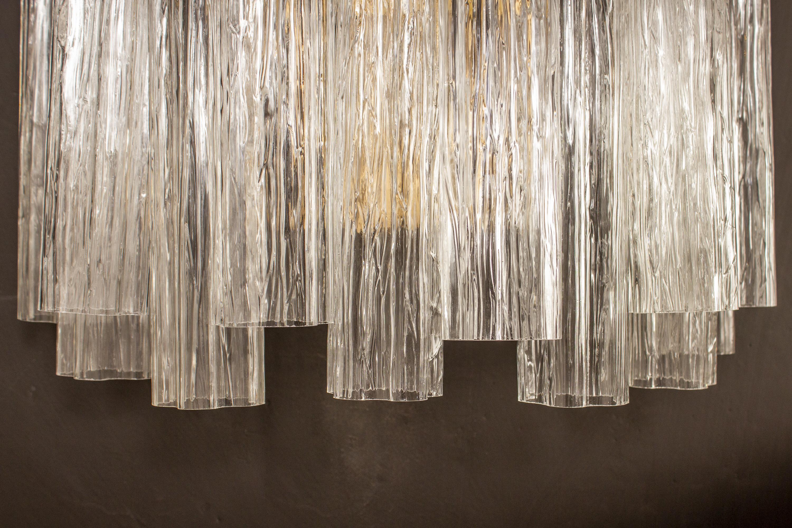 Mid-Century moderno Coppia di lampade Tronchi in vetro di Murano, anni '70 in vendita