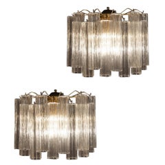 Pair of Murano Glass Tronchi Sconces, 1970s