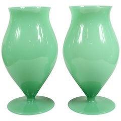 Pair of Murano Glass Urn Shaped Vases