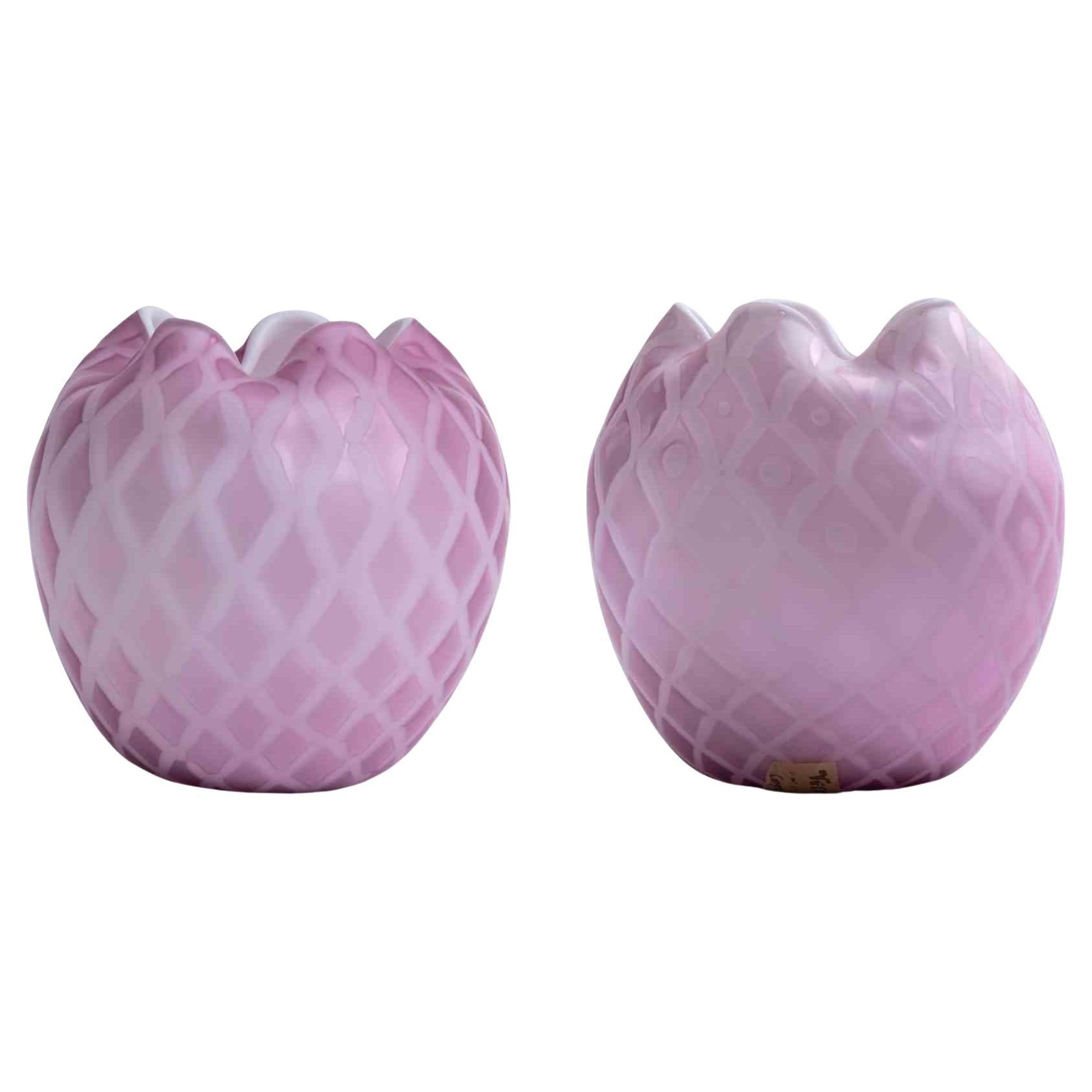 Pair of Murano Glass Vases by VAMSA, 1920s