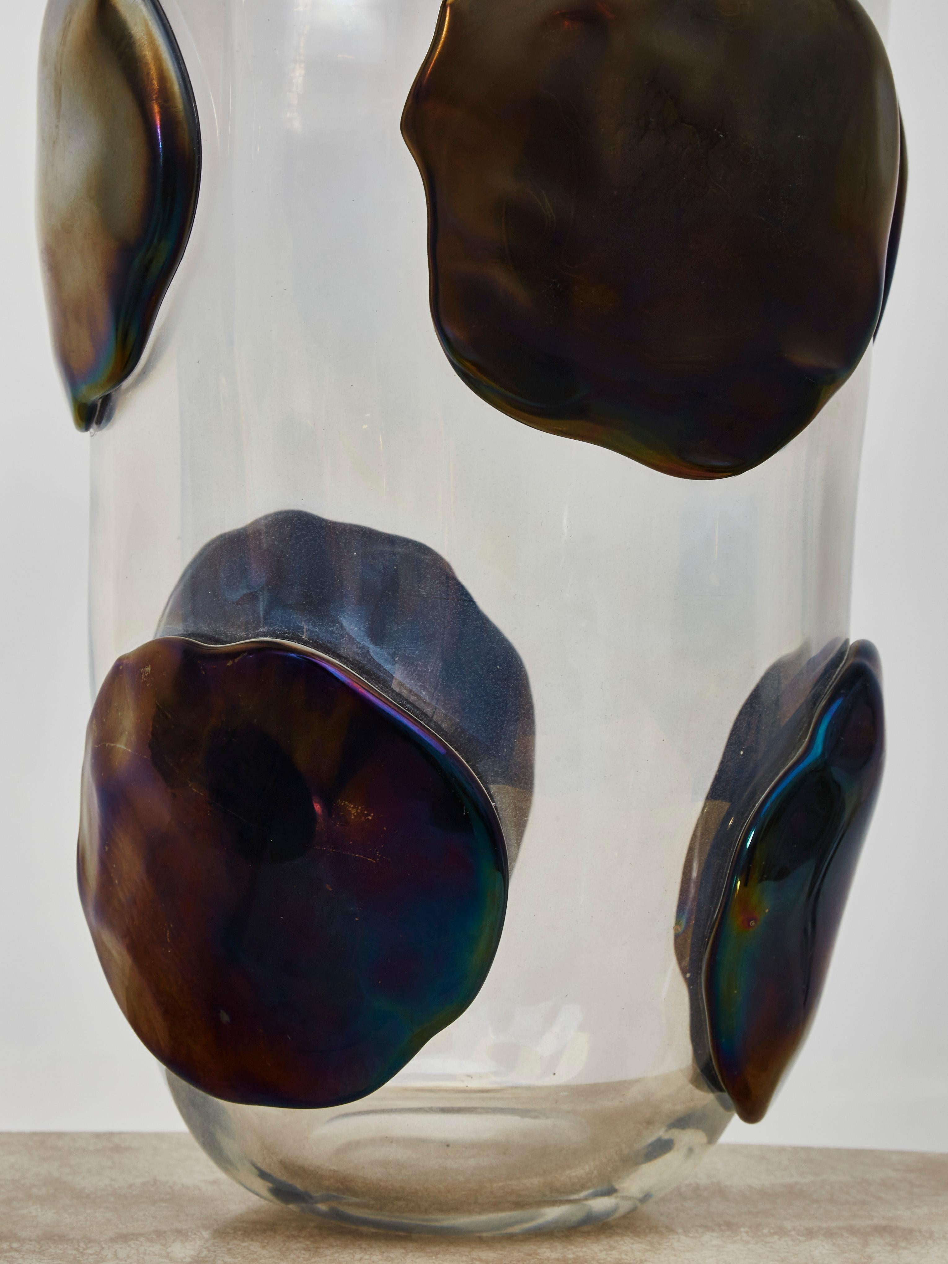 Italian Pair of Murano Glass Vases