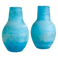 Pair of Murano Glass Vases, Produced By Bisazza