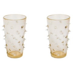 Paar Vasen aus Murano-Glas signiert
