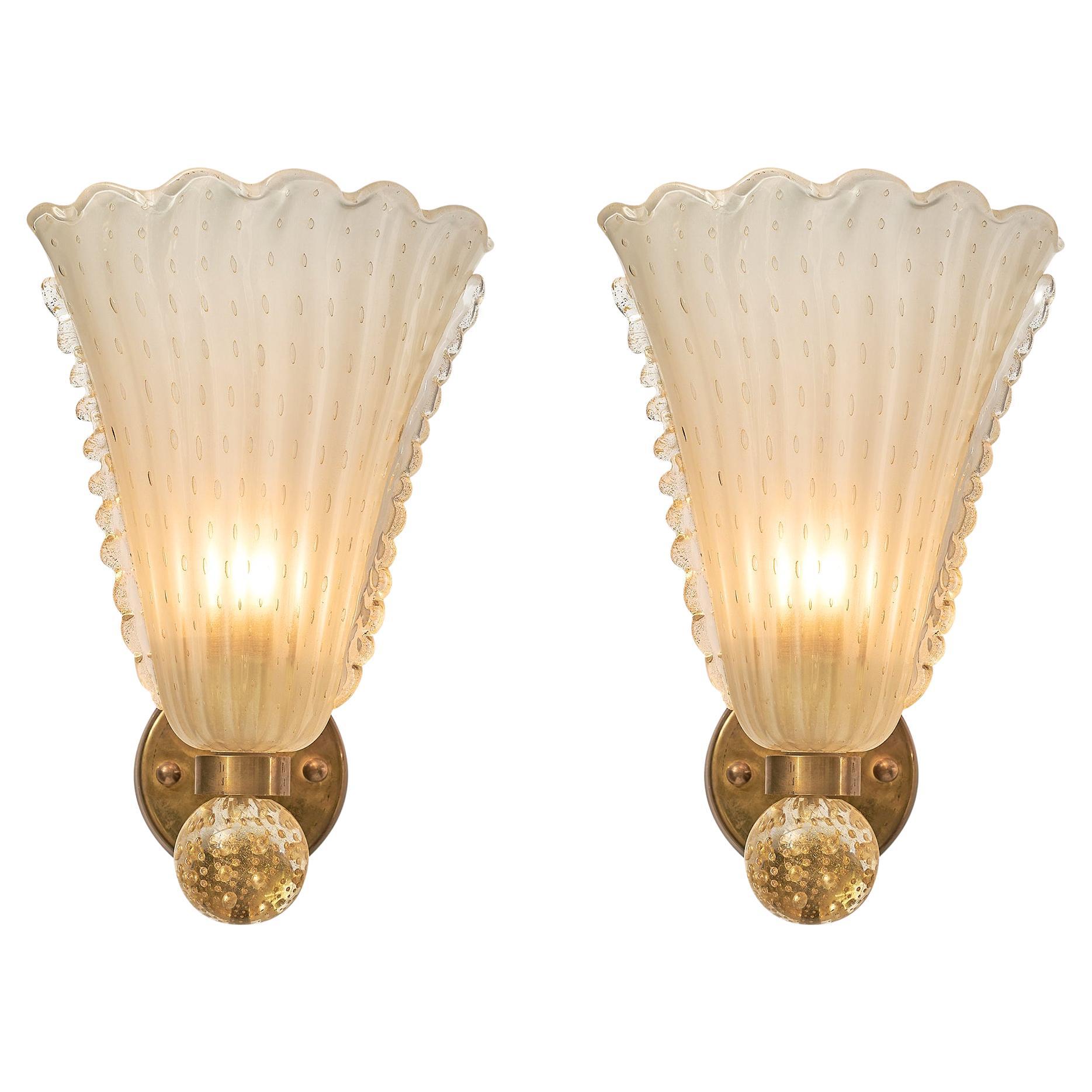 Vintage Glass Sconce For Sale at 1stDibs