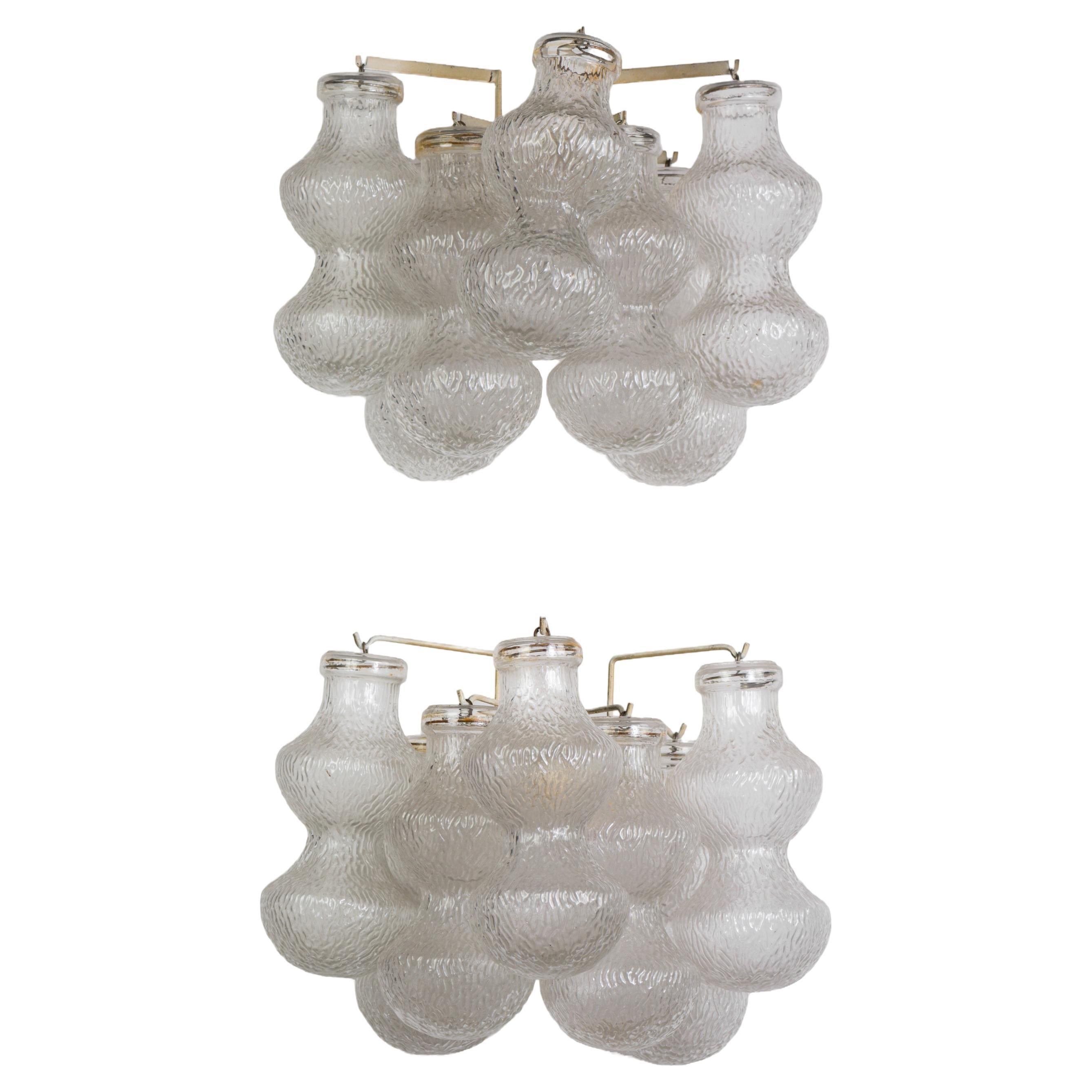 Pair of Murano glass wall lamp For Sale