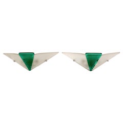 Pair of Murano Glass Wall Lamps by De Majo