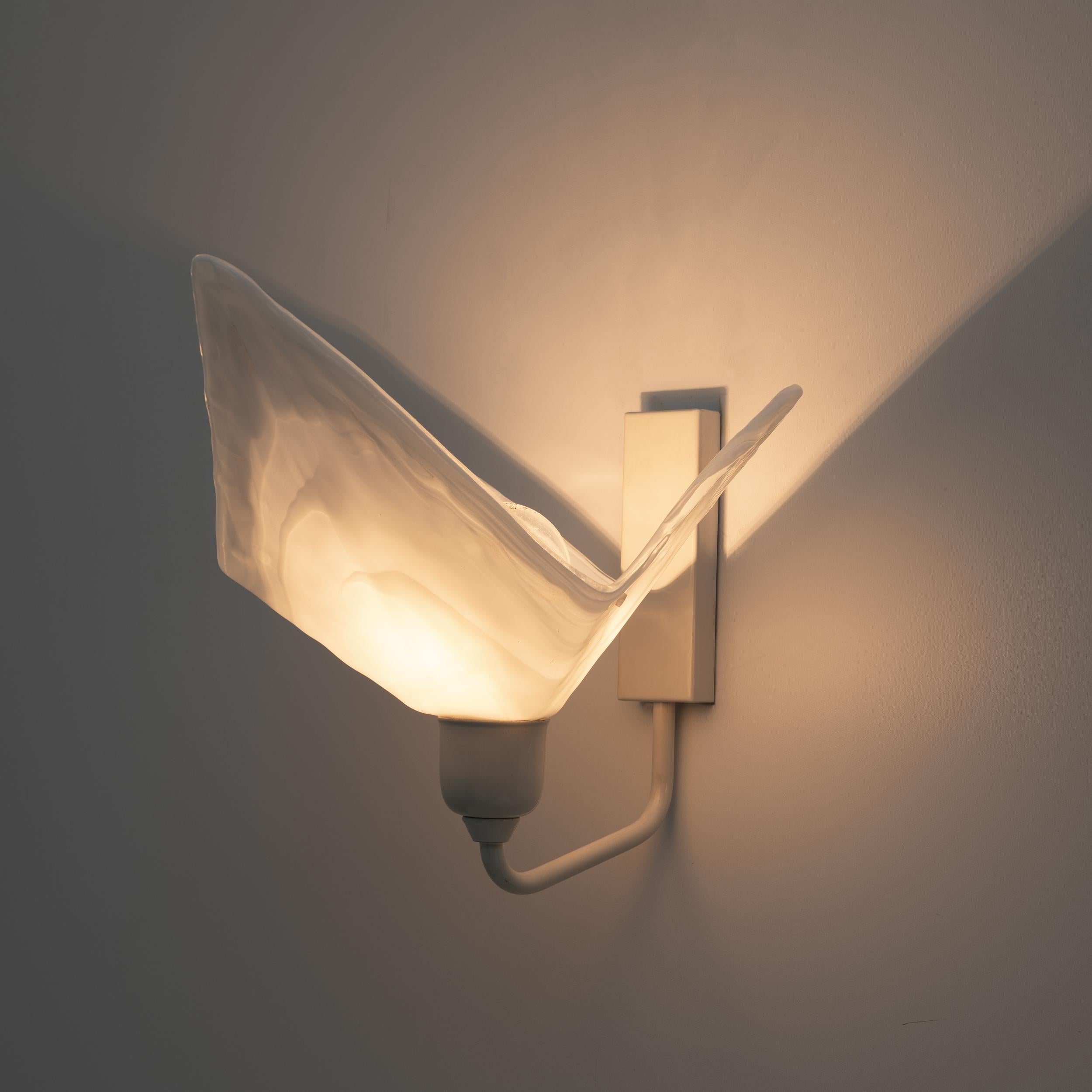Late 20th Century Pair of Murano Glass Wall Lamps by La Murrina, 1980 For Sale