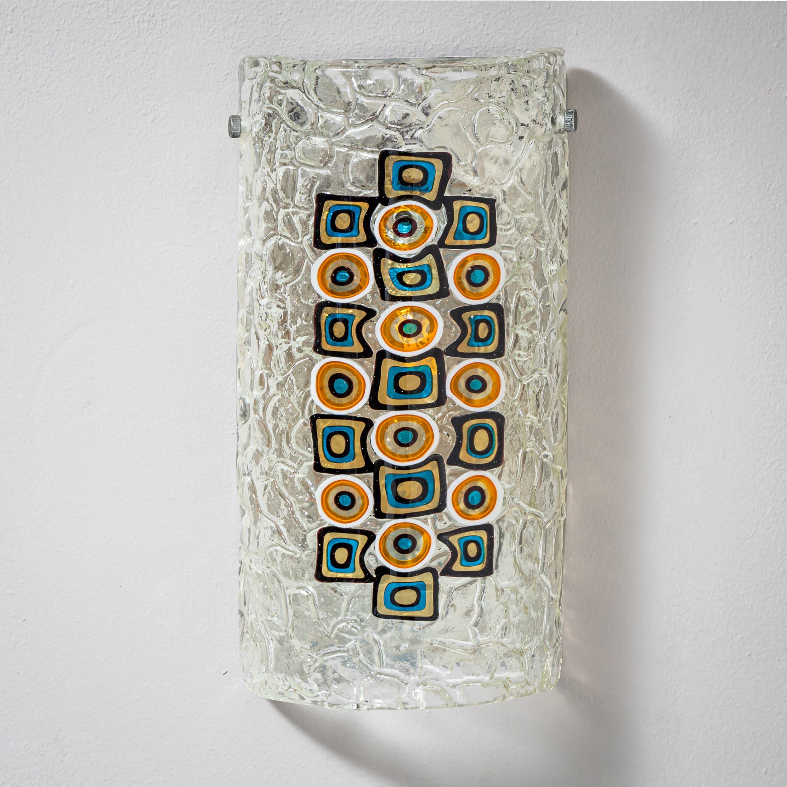 Pareja de apliques de cristal de Murano, Atribuidos a Gianmaria Potenza, Italia, Años 60 Moderno de mediados de siglo en venta