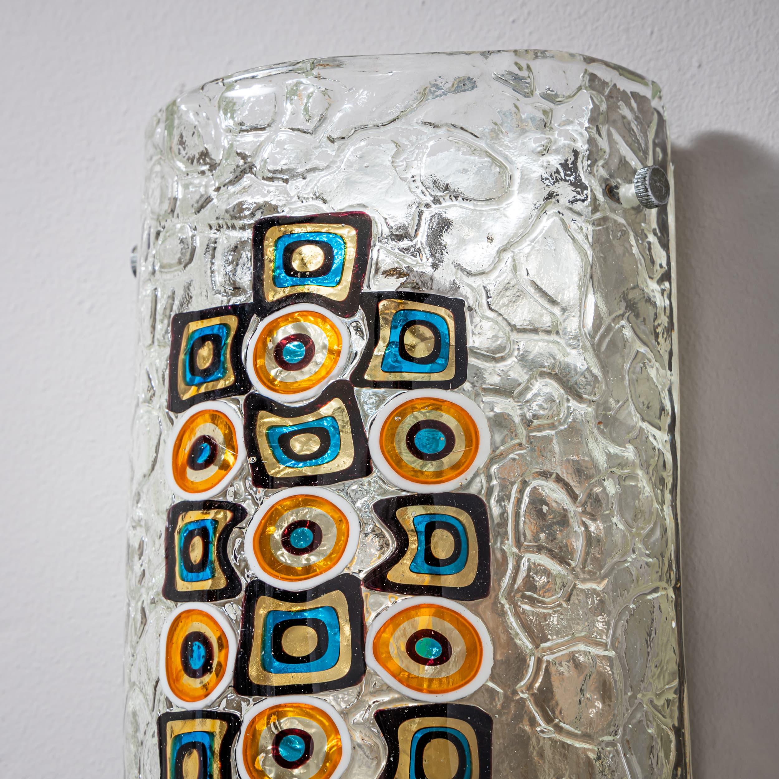 Pareja de apliques de cristal de Murano, Atribuidos a Gianmaria Potenza, Italia, Años 60 en Bueno estado para la venta en Greding, DE