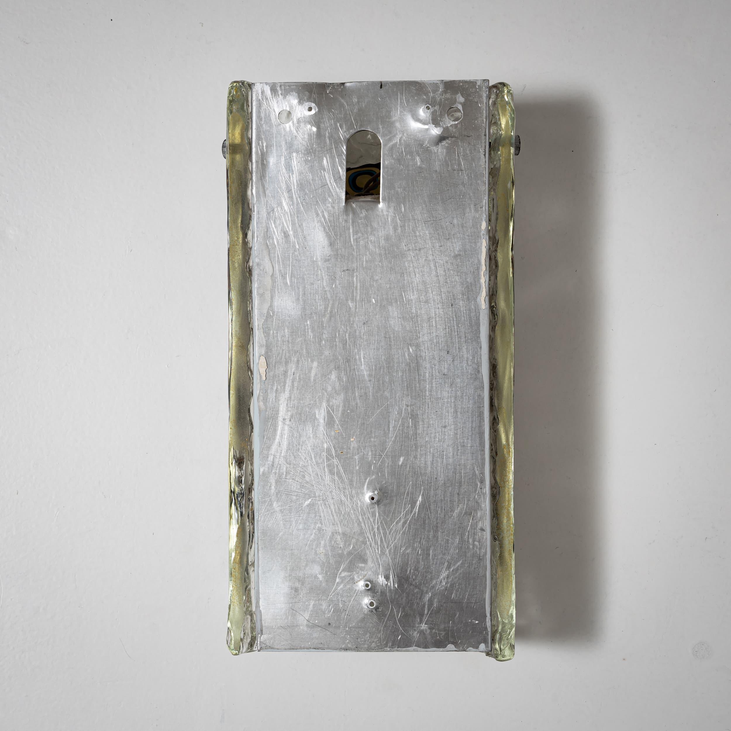 Pareja de apliques de cristal de Murano, Atribuidos a Gianmaria Potenza, Italia, Años 60 mediados del siglo XX en venta