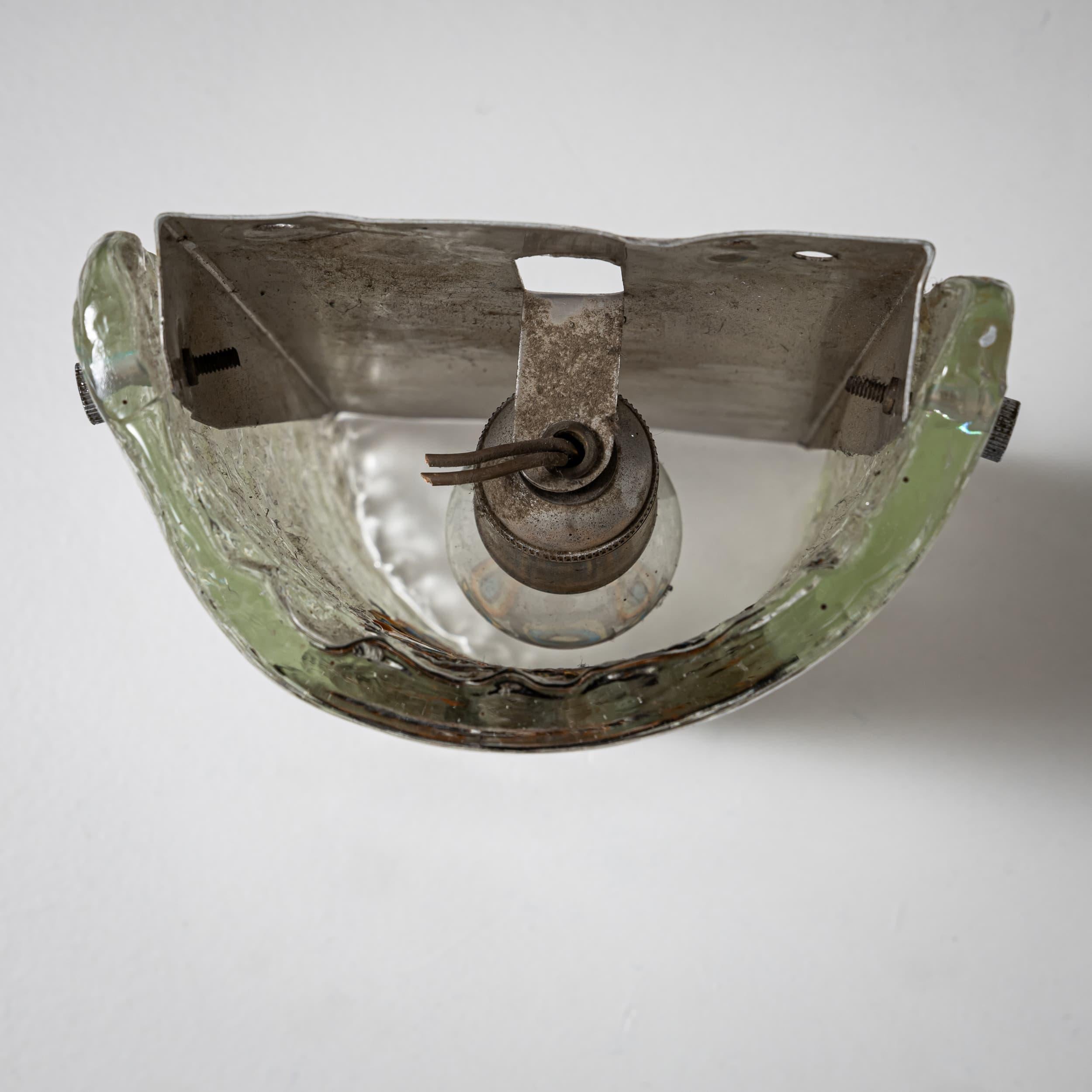 Pareja de apliques de cristal de Murano, Atribuidos a Gianmaria Potenza, Italia, Años 60 Metal en venta