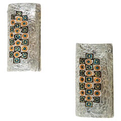 Coppia di applique in vetro di Murano, attribuite a Gianmaria Potenza, Italia, anni 
60