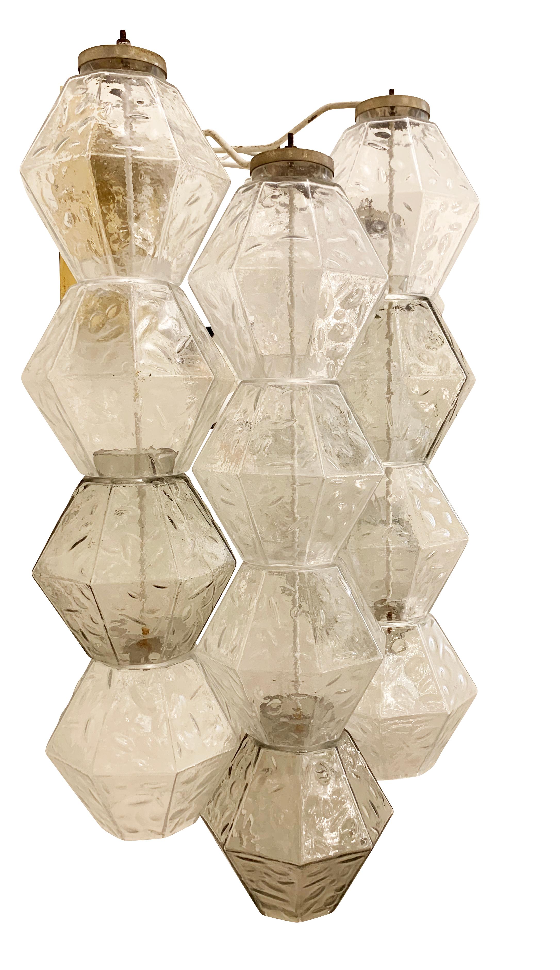 Pair of Murano Glass Wall Lights by Salviati In Good Condition For Sale In New York, NY