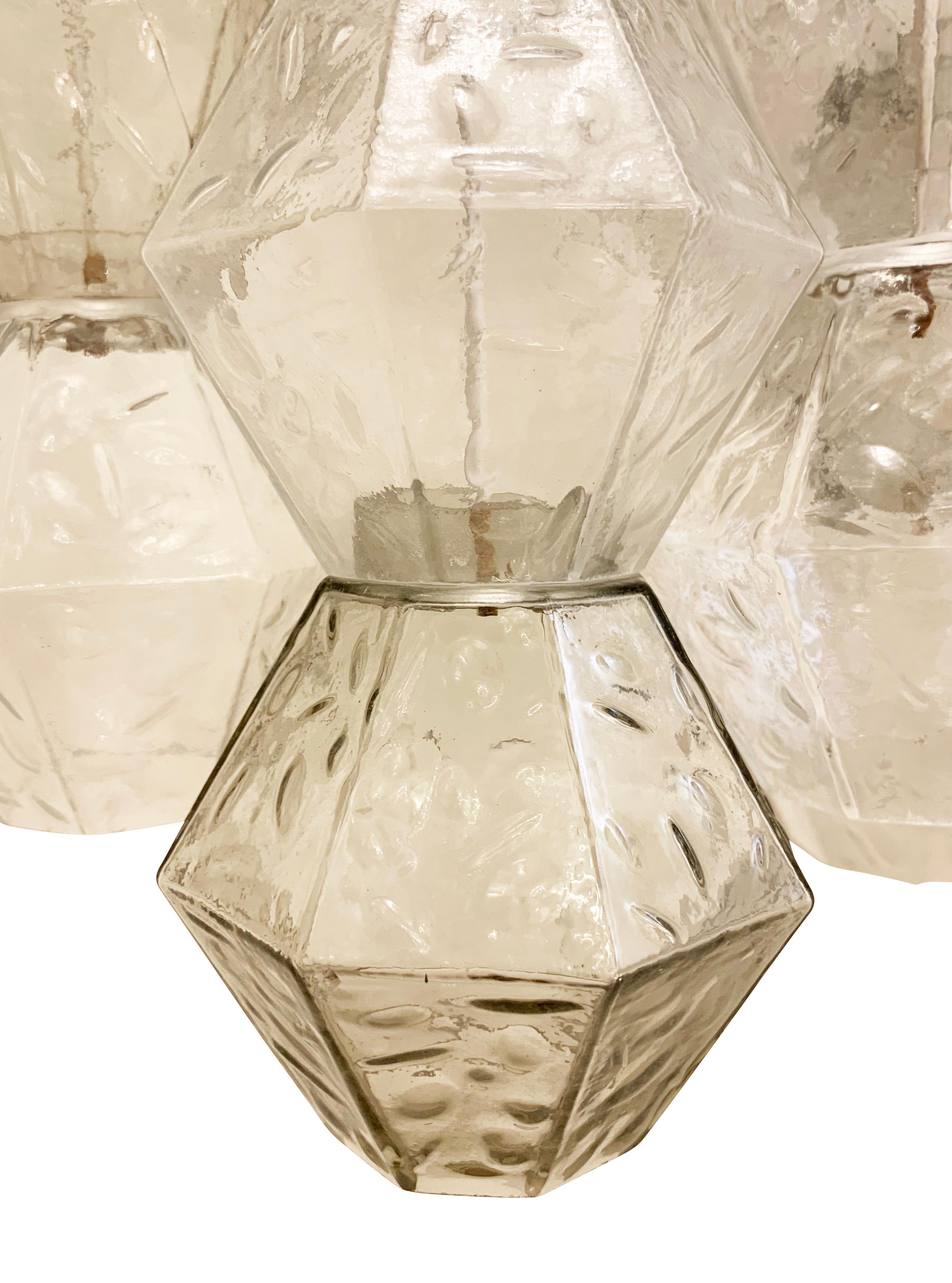 Milieu du XXe siècle Paire d'appliques en verre de Murano par Salviati en vente