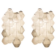 Vintage Pair of Murano Glass Wall Lights by Salviati