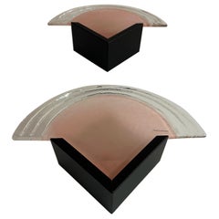 Pair of Murano glass wall lights designed by Federico De Majo 1980