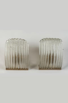 Coppia di Applique da parete Vetro di Murano