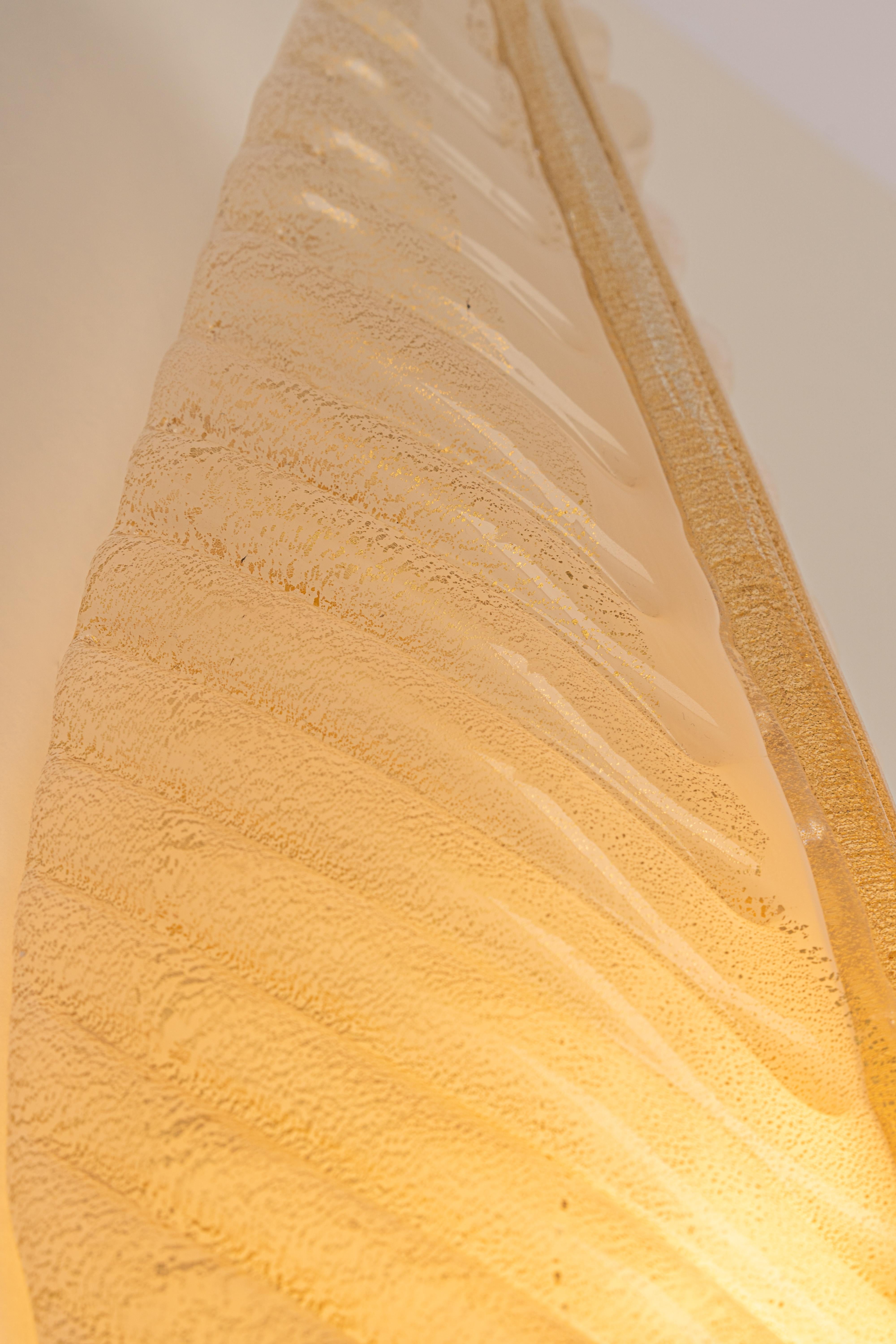 Pair of Murano Glass Wall Sconces by Barovier & Toso, Italy, 1970s 3
