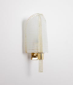 Pair of Murano Glass Wall Sconces by Barovier & Toso, Italy, 1970s