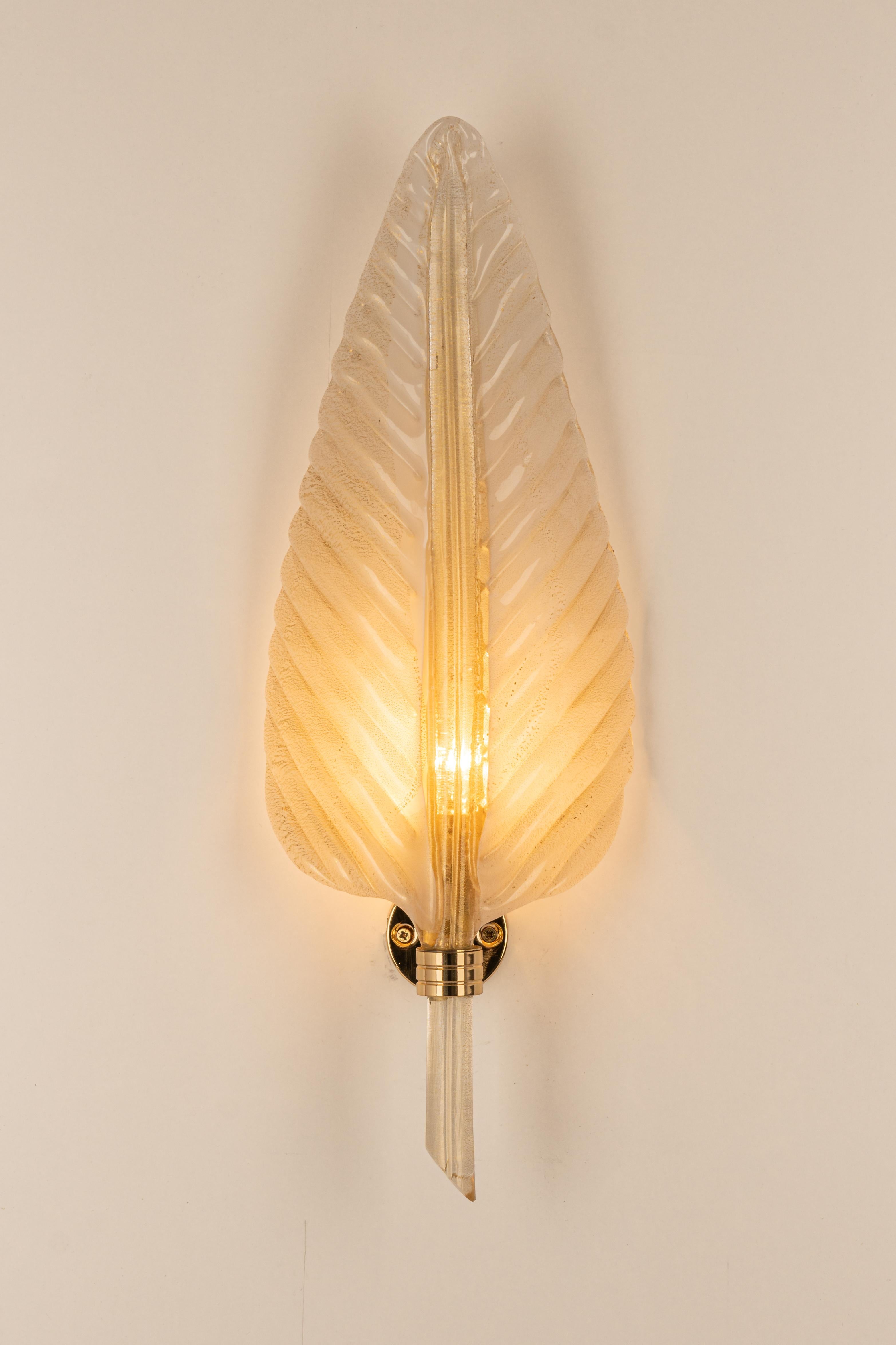 Pair of Murano Glass Wall Sconces by Barovier & Toso, Italy, 1970s In Good Condition For Sale In Aachen, NRW