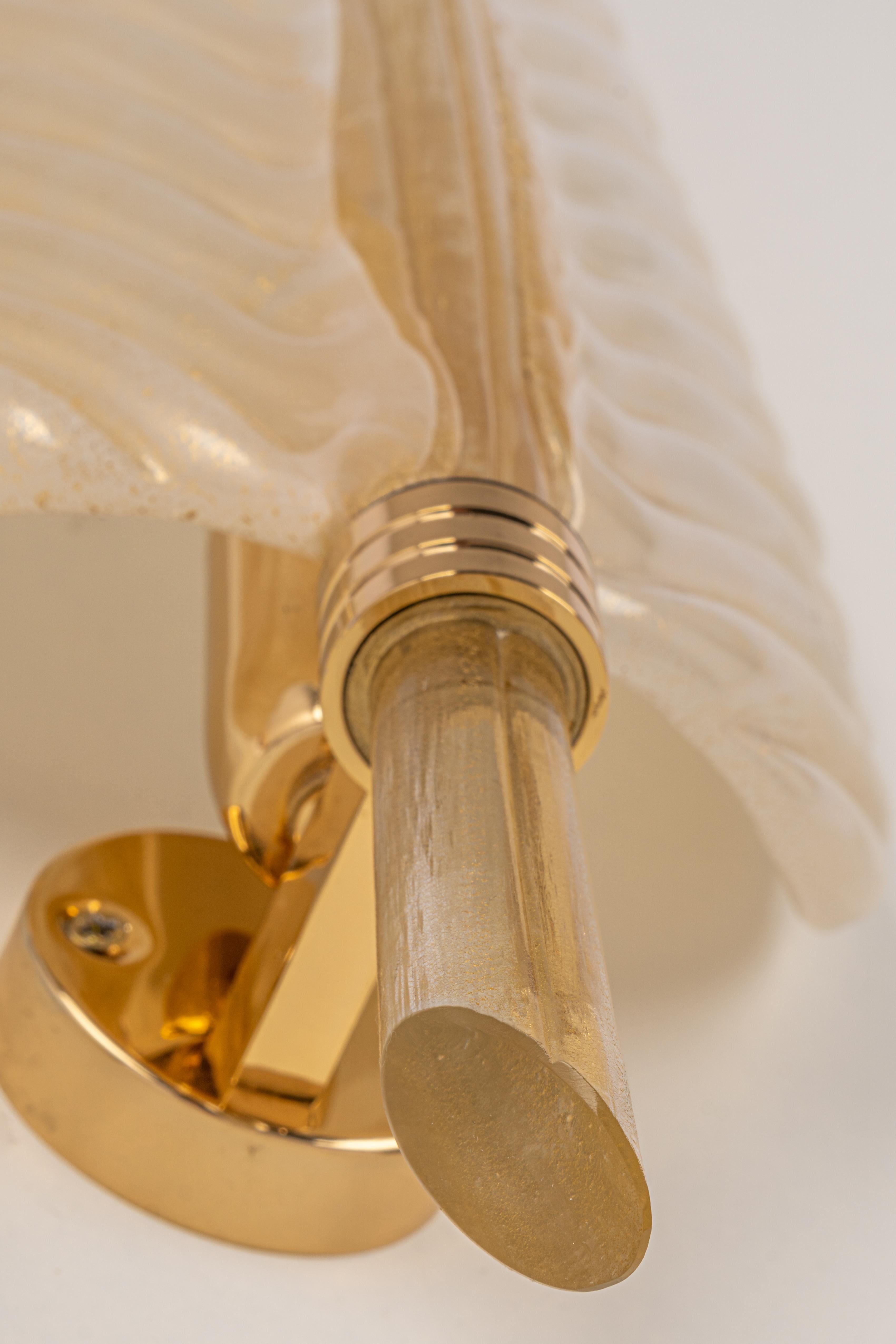 Late 20th Century Pair of Murano Glass Wall Sconces by Barovier & Toso, Italy, 1970s